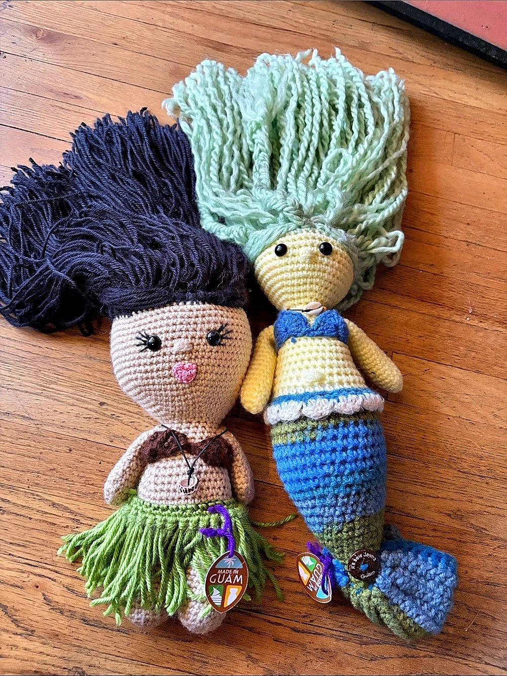 Handmade Crocheted Mermaid Dolls Set of 2